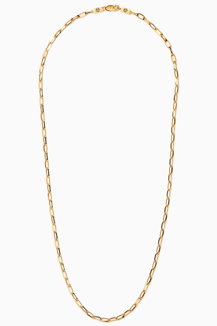 

Cable Chain Link Necklace in 18kt Gold-plated Sterling Silver