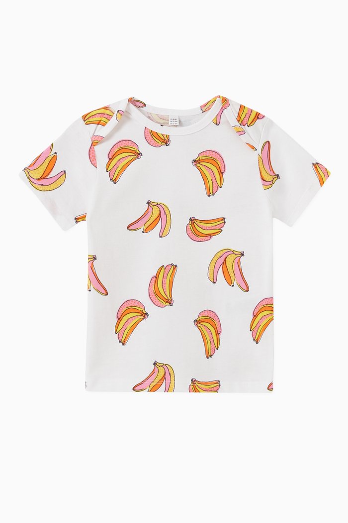 

Banana Print T-Shirt in Cotton, White