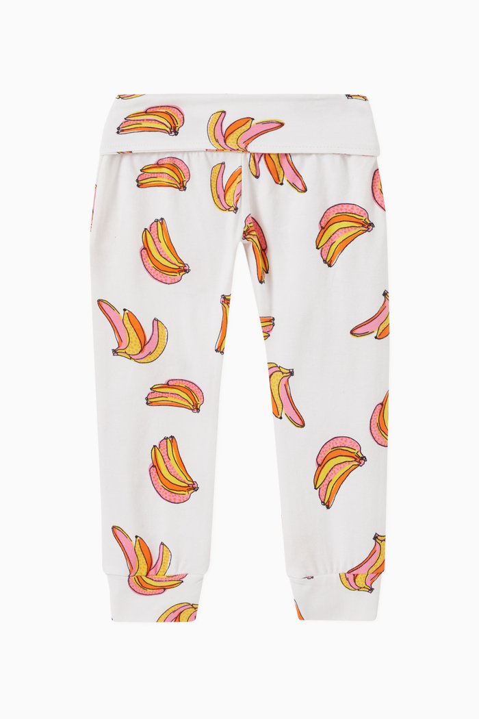 

Banana Print Leggings in Cotton, White