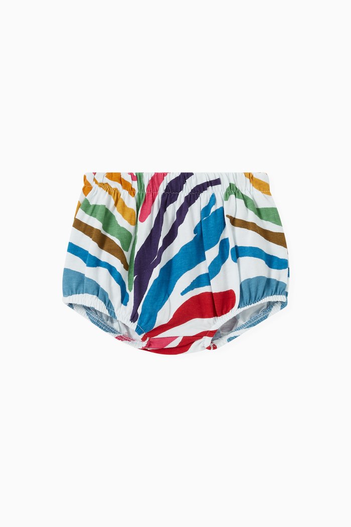 

Zebra Print Bloomer Shorts in Cotton, Multicolour