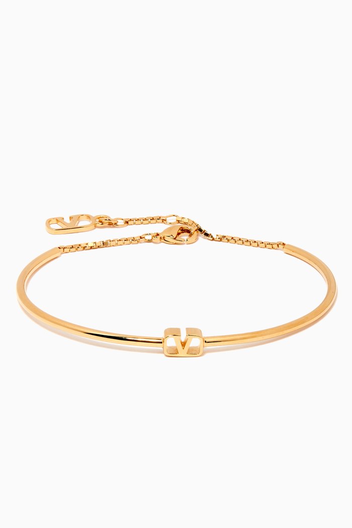 

Valentino Garavani VLOGO Bracelet in Metal, Gold