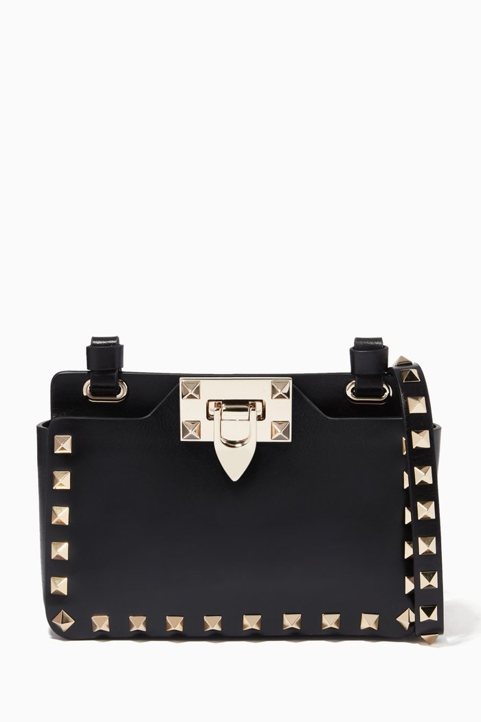 

Valentino Garavani Rockstud Smartphone Case in Calfskin, Black