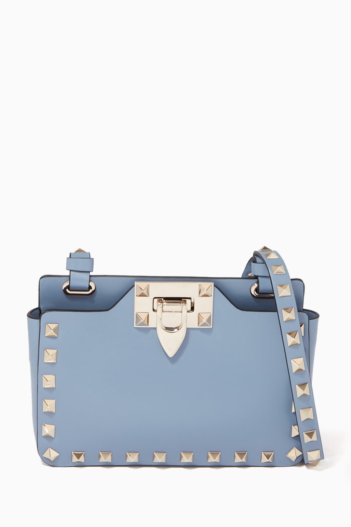 

Valentino Garavani Rockstud Smartphone Case in Calfskin, Blue