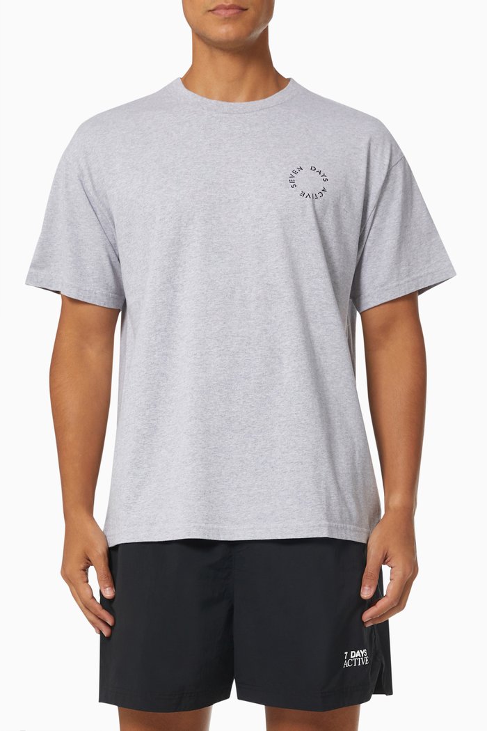 

Korean T-shirt in Organic Cotton Jersey, Grey