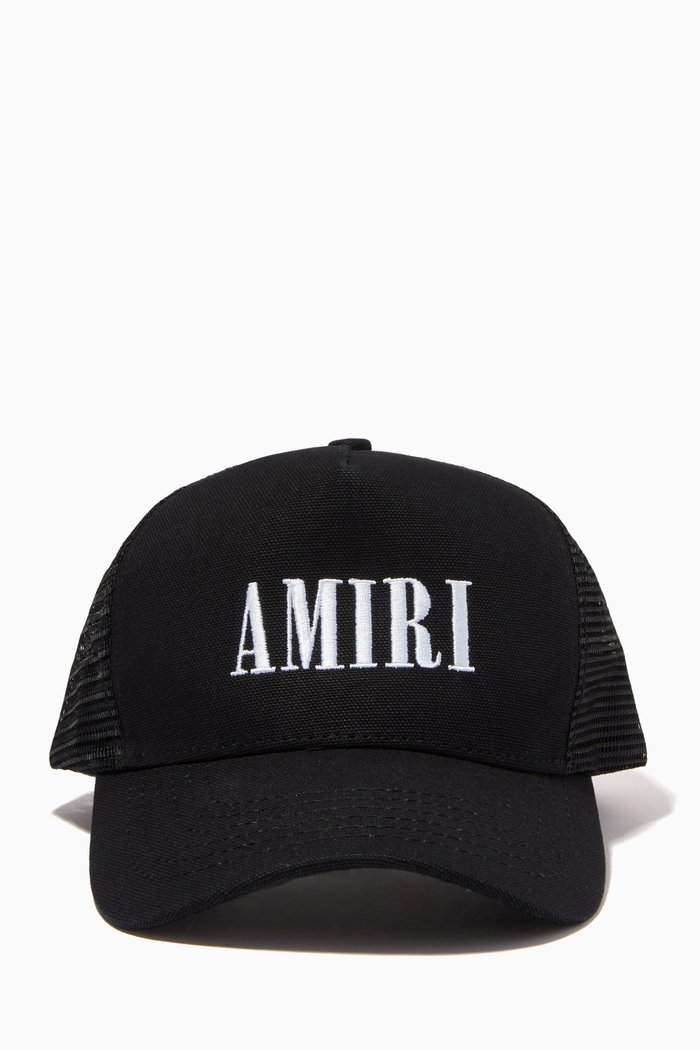 

Core Logo Trucker Hat in Cotton Canvas & Mesh, Black