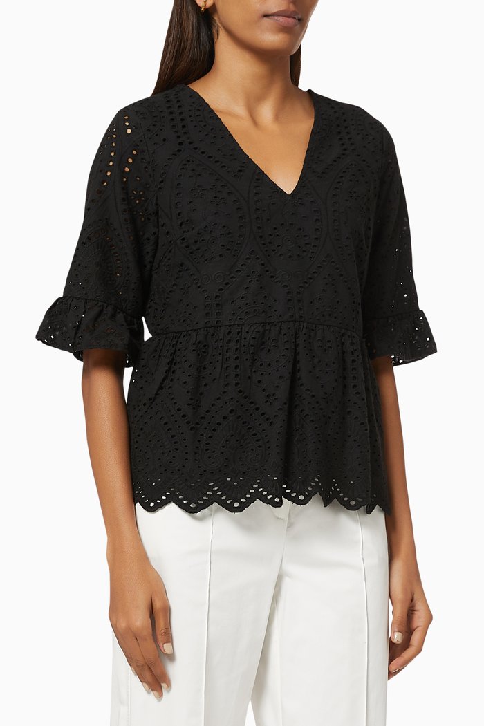 

Yasjosefine Top in Organic Cotton, Black