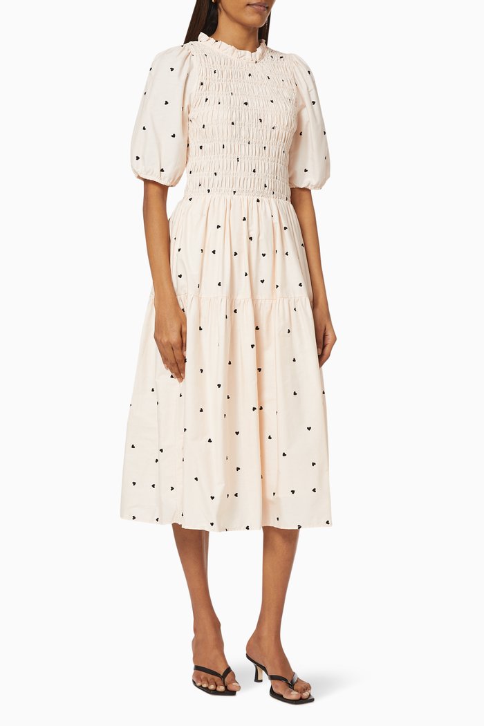 

Yaslova Midi Dress in Cotton, Neutral