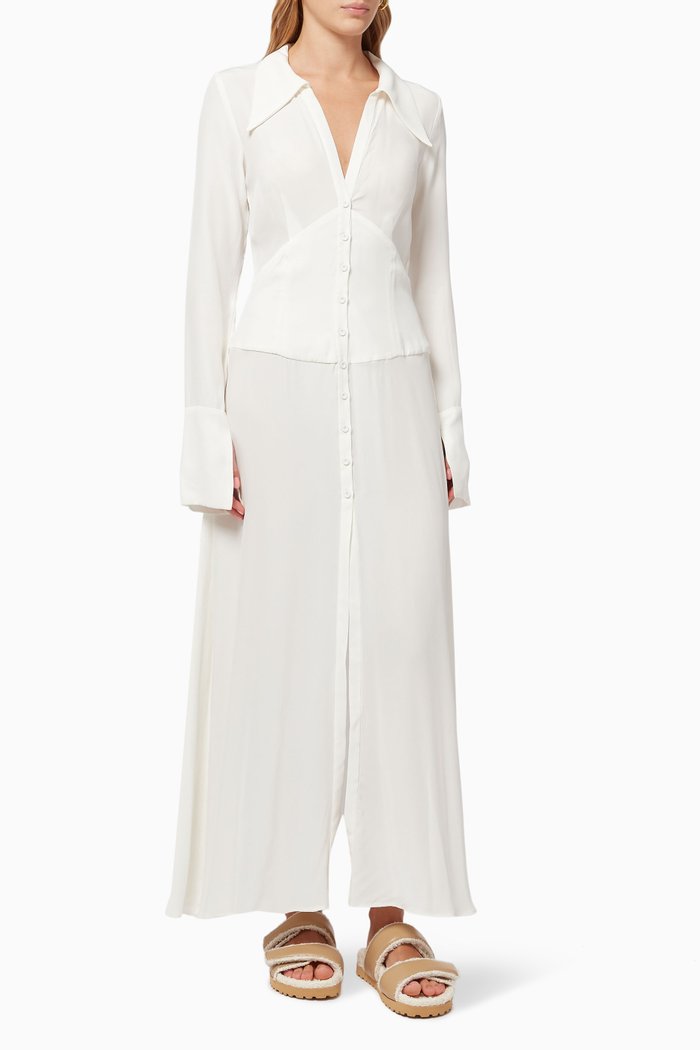 

Raye Maxi Dress in Silk, Neutral