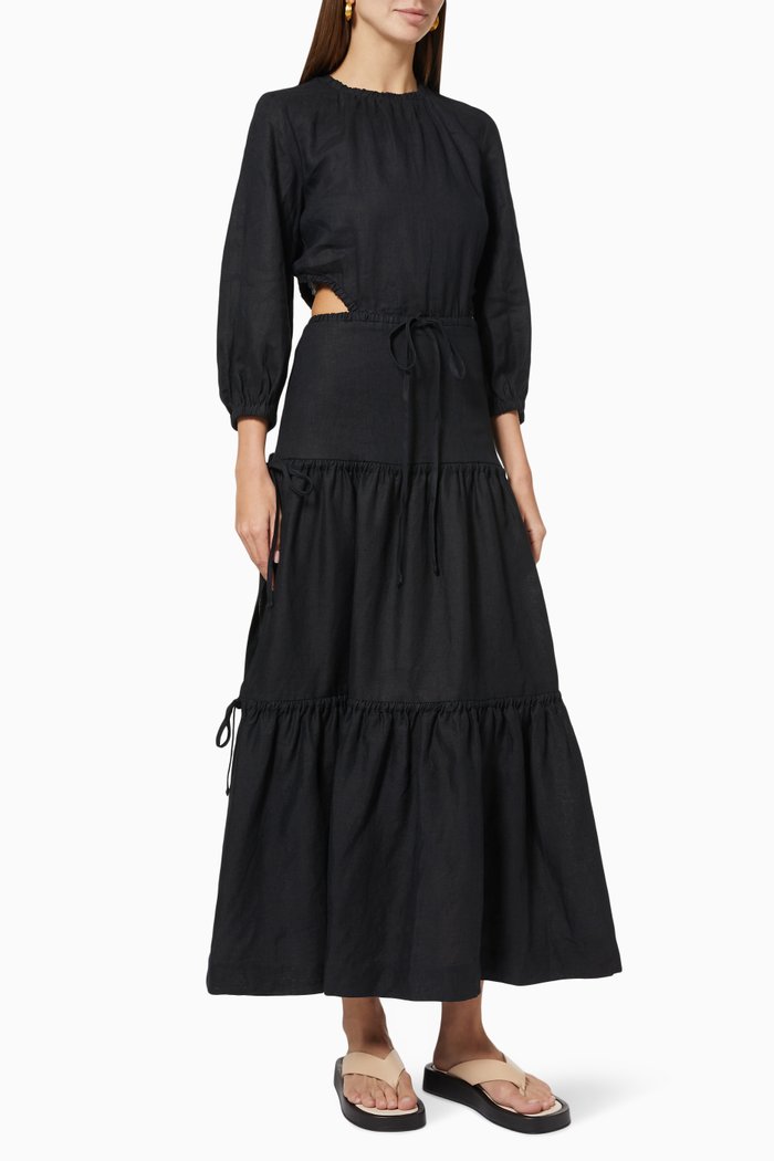 

Arlington Maxi Dress in Cotton, Black
