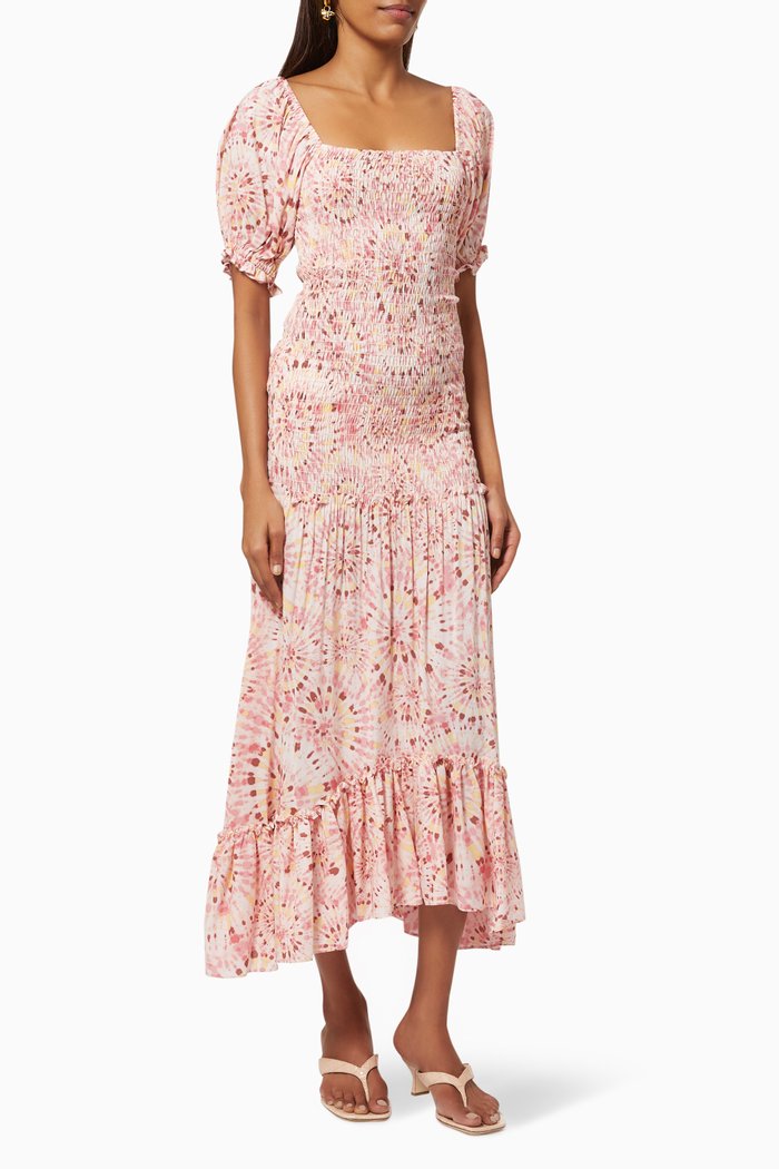 Gemma Dress in Cotton, Pink