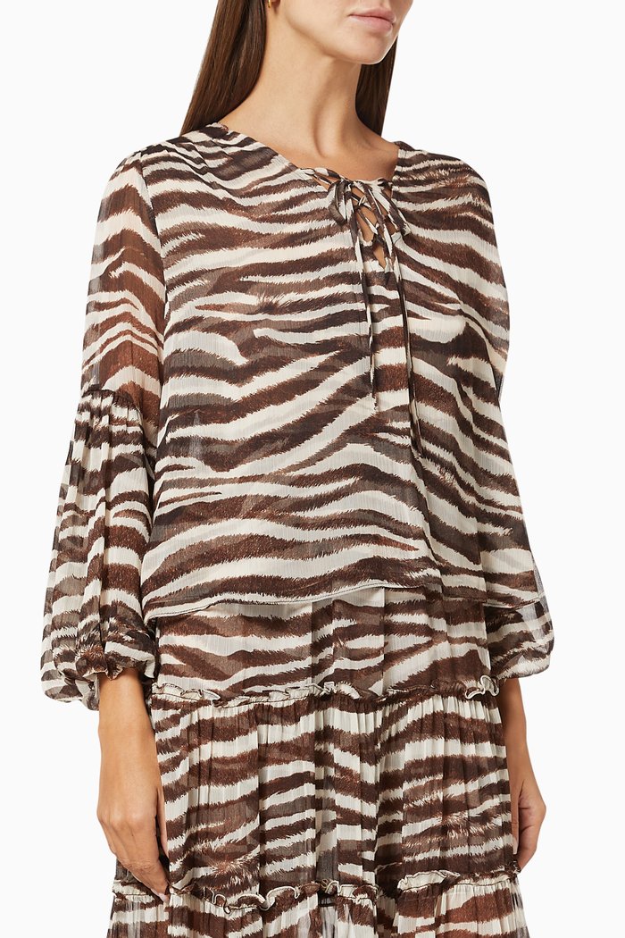 

Alessa Top in Chiffon, Brown