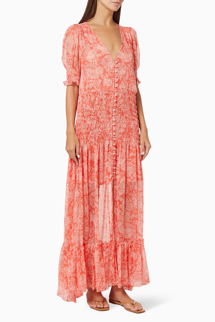

Parisa Maxi Dress in Chiffon, Orange