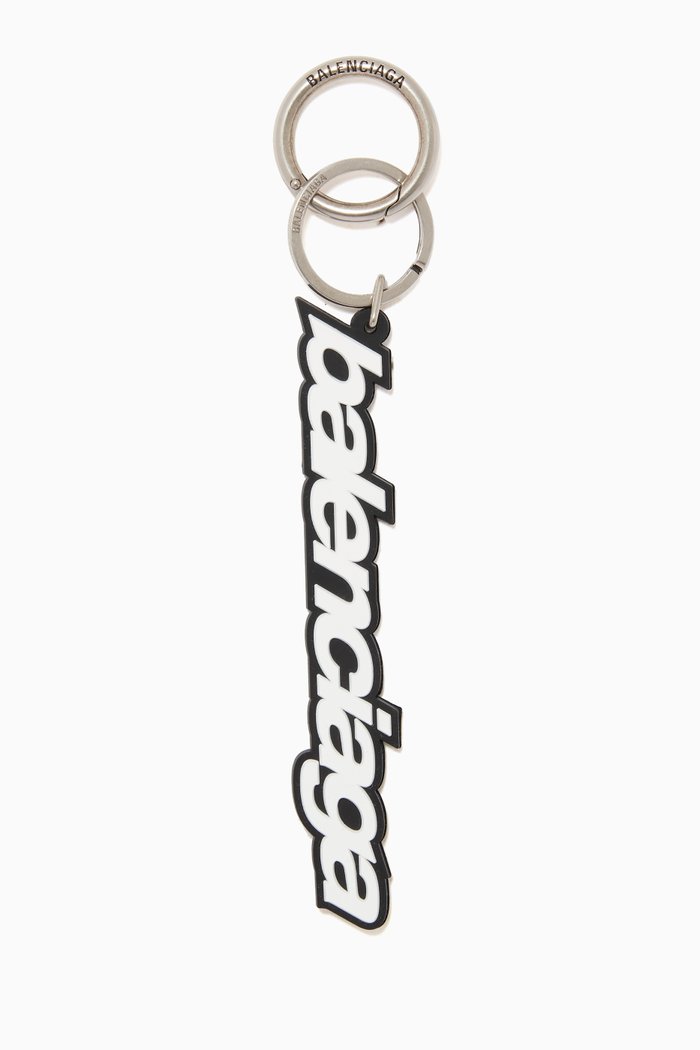

Balenciaga Keyring in Rubber, Black