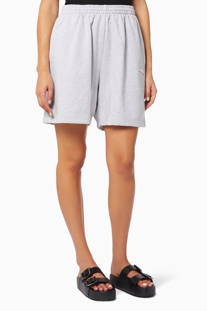 

Political Campaign Sweatshorts in Curly Fleece, Grey