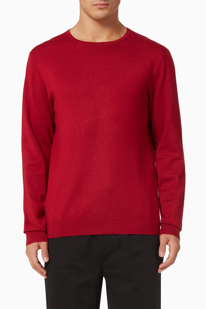 

Wyler Sweater in Viscose-blend Knit, Red
