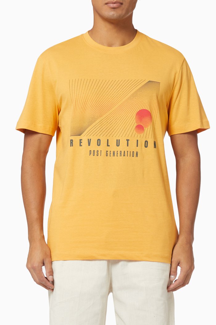

Von Life T-shirt in Jersey, Yellow