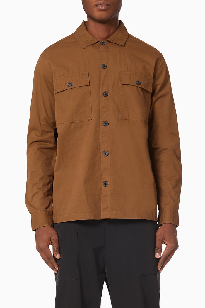 

Nicklas Life Oversized Shirt in Twill, Brown
