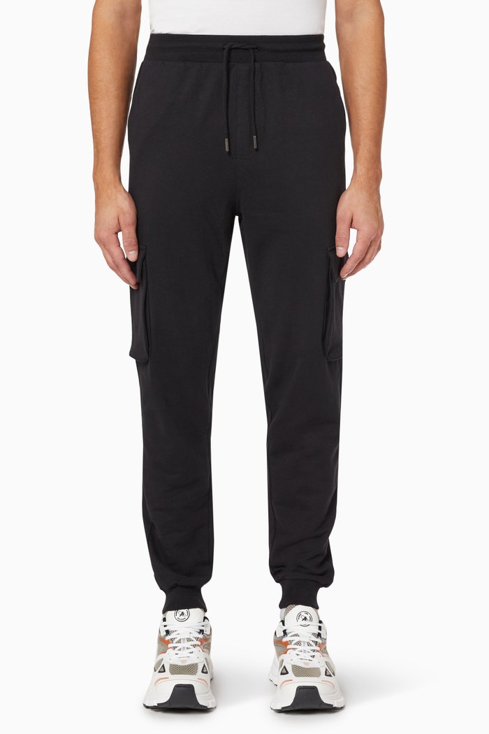 

Cargo Cotton Sweatpants, Black
