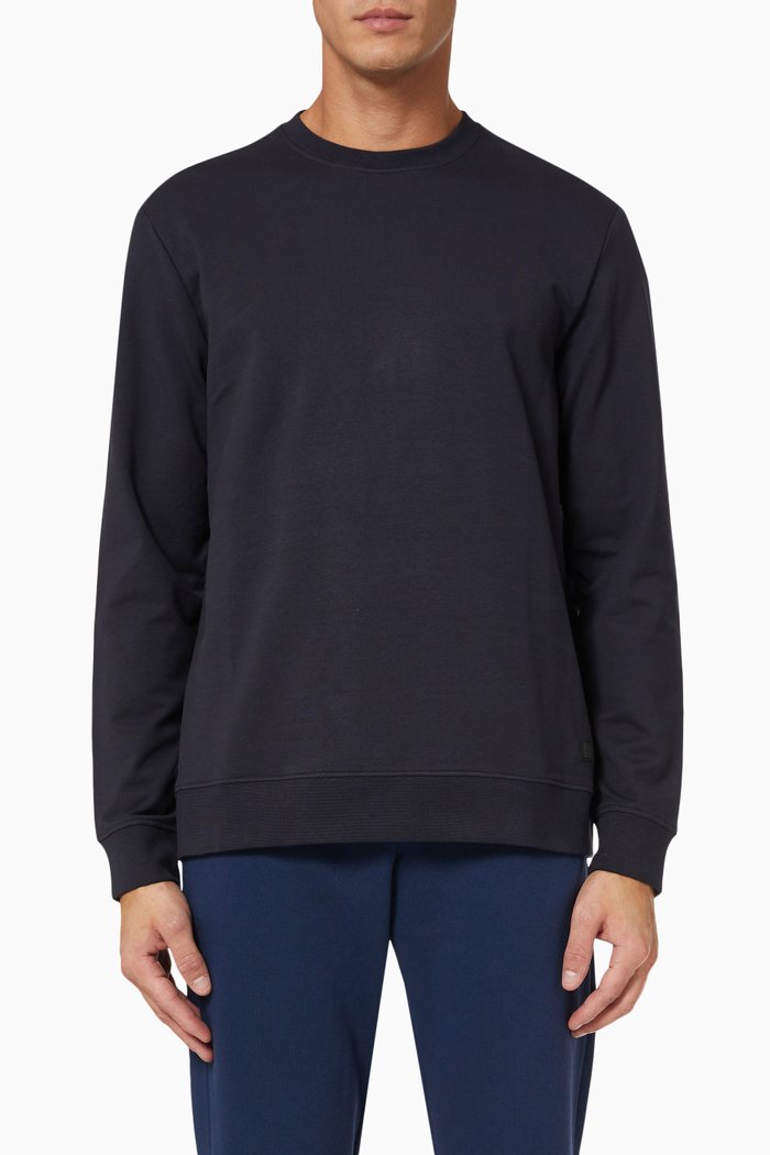 

Onskenneth Life Sweatshirt in Cotton Knit, Blue