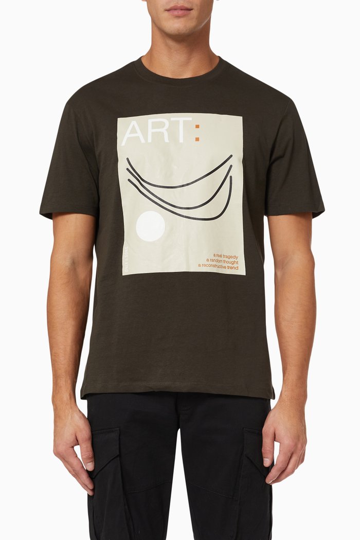 

Onsdrake Life T-shirt in Cotton Jersey, Grey