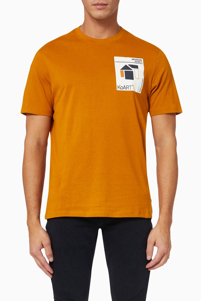 

Onsdrake Life T-shirt in Cotton Jersey, Orange