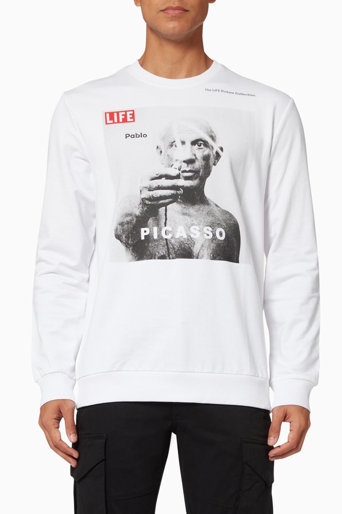 

Onspicasso Life Sweatshirt in Cotton, White