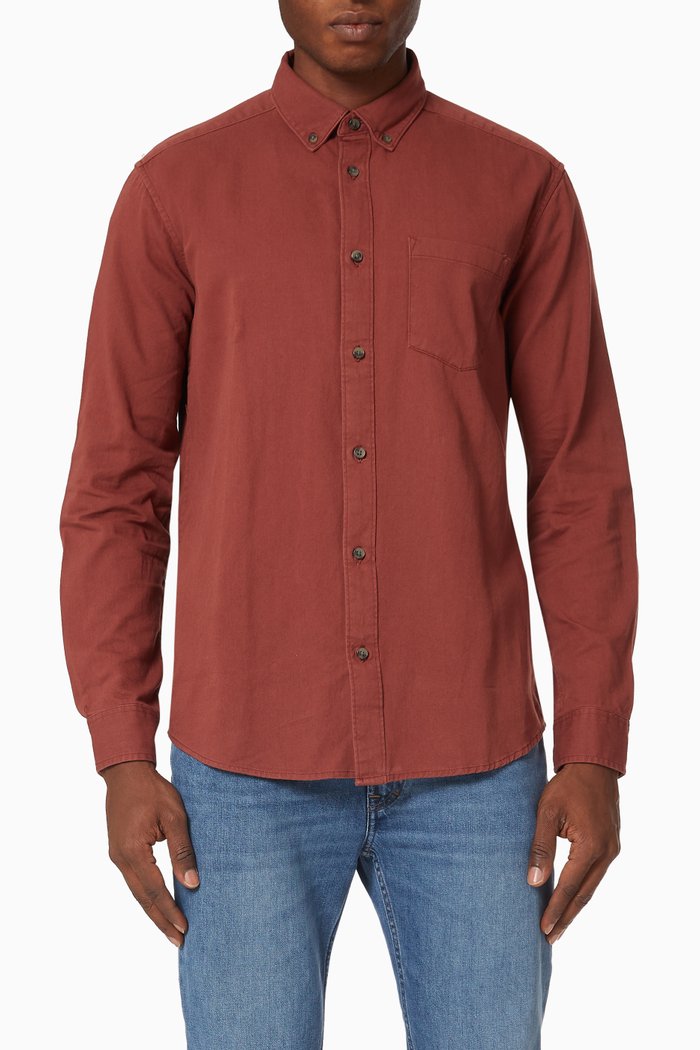 

Bryce Life Shirt in Organic Cotton, Brown