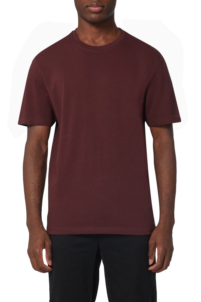 

Anel Life T-shirt in Organic Cotton Jersey, Burgundy