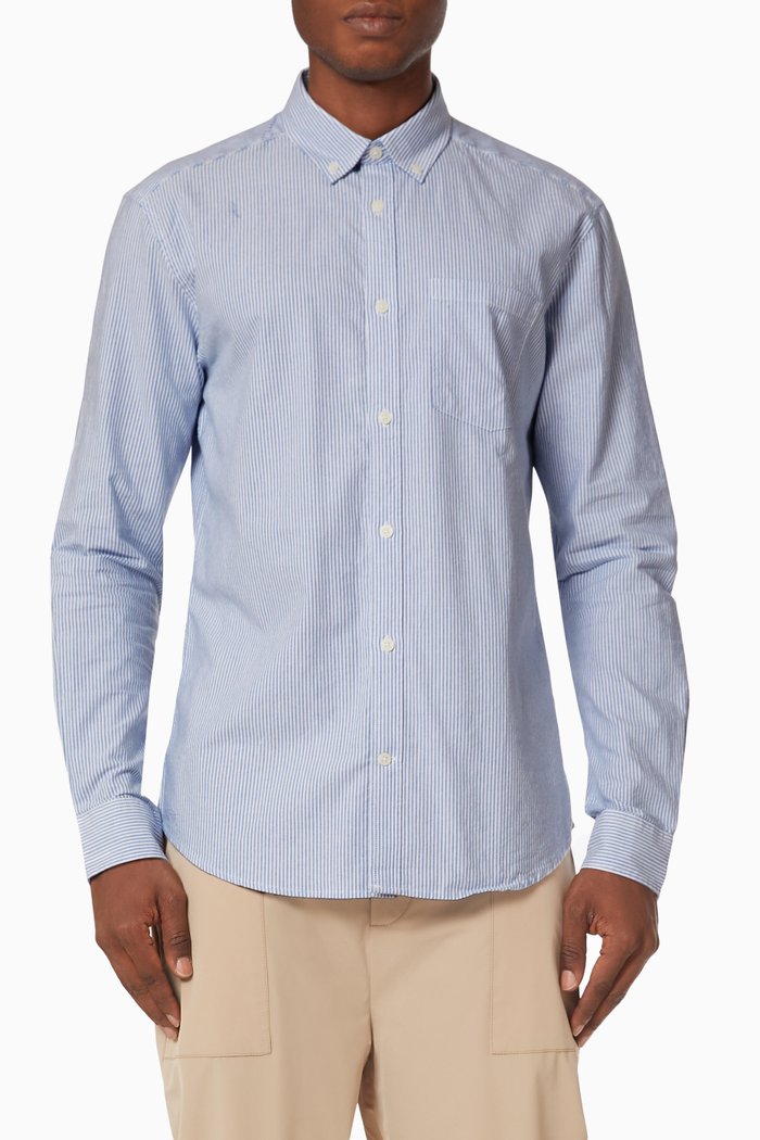 

Neil Life Oxford Shirt in Organic Cotton, Blue