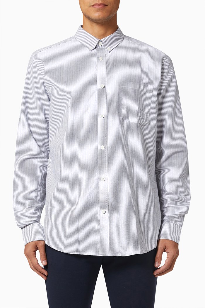 

Neil Life Oxford Shirt in Organic Cotton, Blue