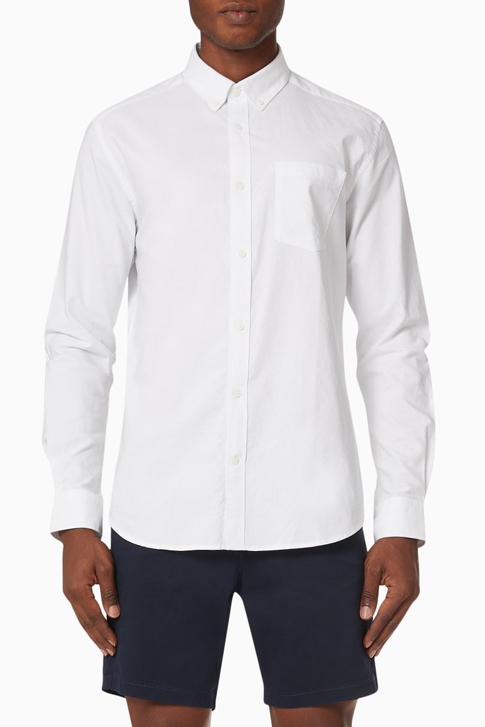 

Neil Life Oxford Shirt in Organic Cotton, White