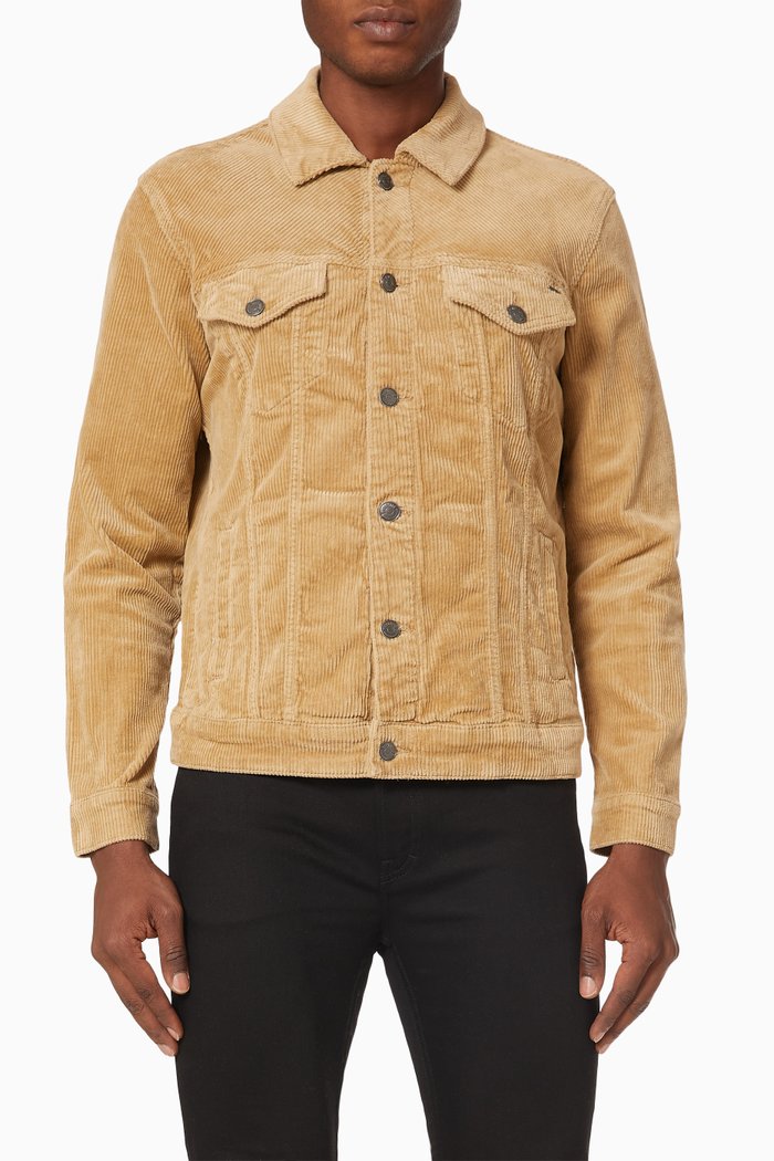 

Coin Life Trucker Jacket in Corduroy, Neutral