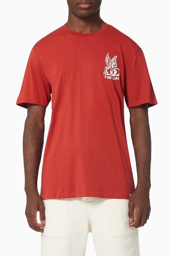 

Said Life T-shirt in Cotton Jersey, Orange