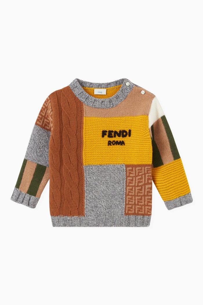 

Patchwork Sweatshirt in Wool Blend, Multicolour
