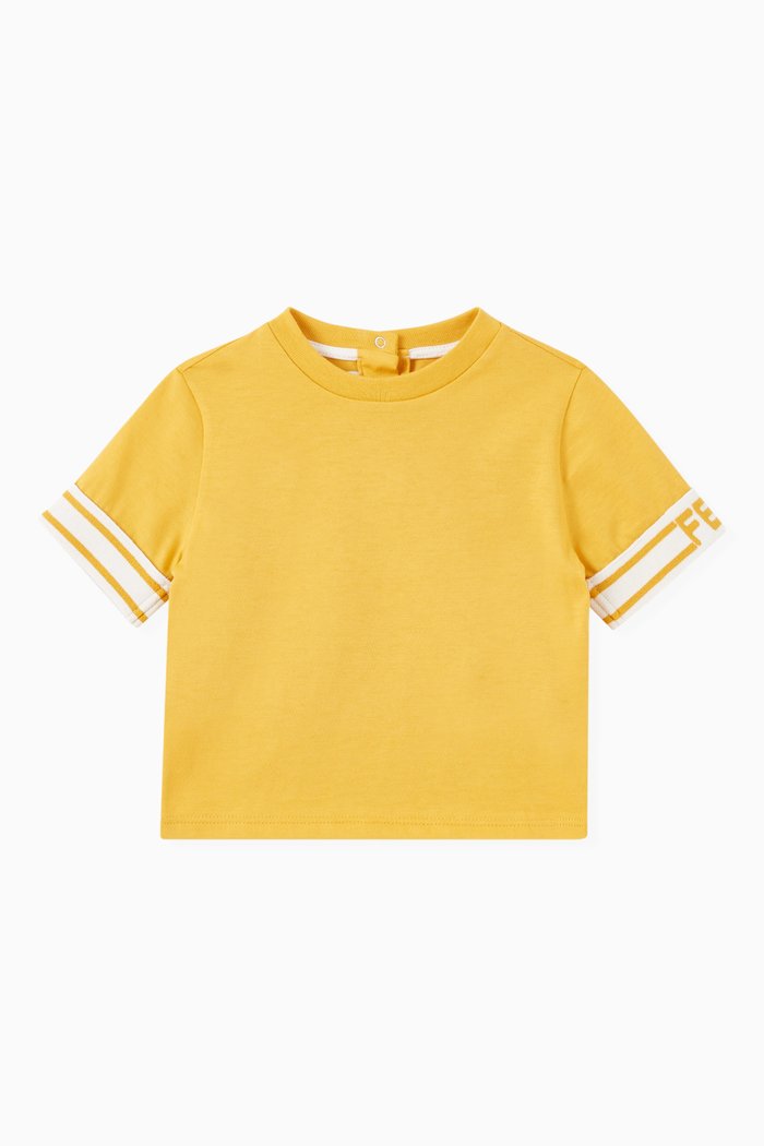 

Logo Sleeve T-shirt in Jersey, Yellow