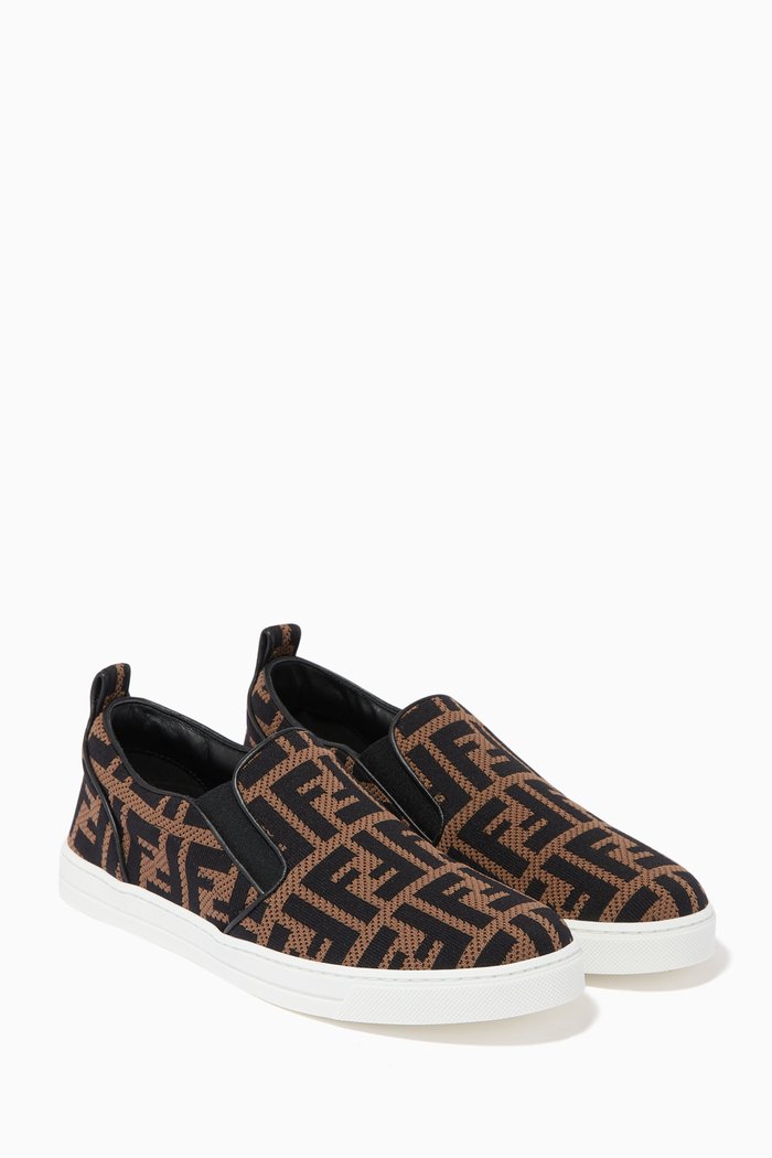 

FF Monogram Shoes in Cotton, Black