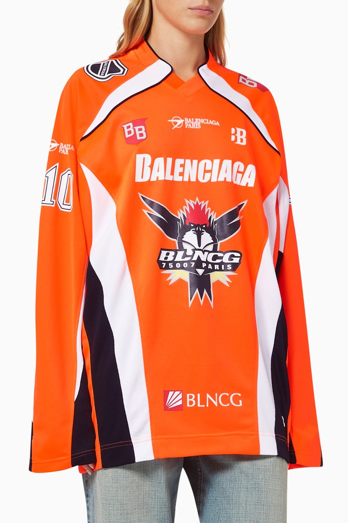 

Hockey T-shirt in Sporty Mesh Jersey, Orange