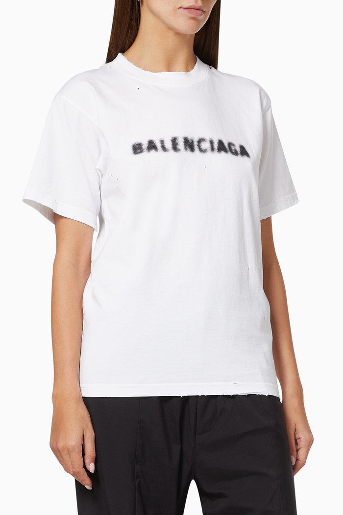 

Blurry Small Fit T-shirt in Vintage Jersey, White