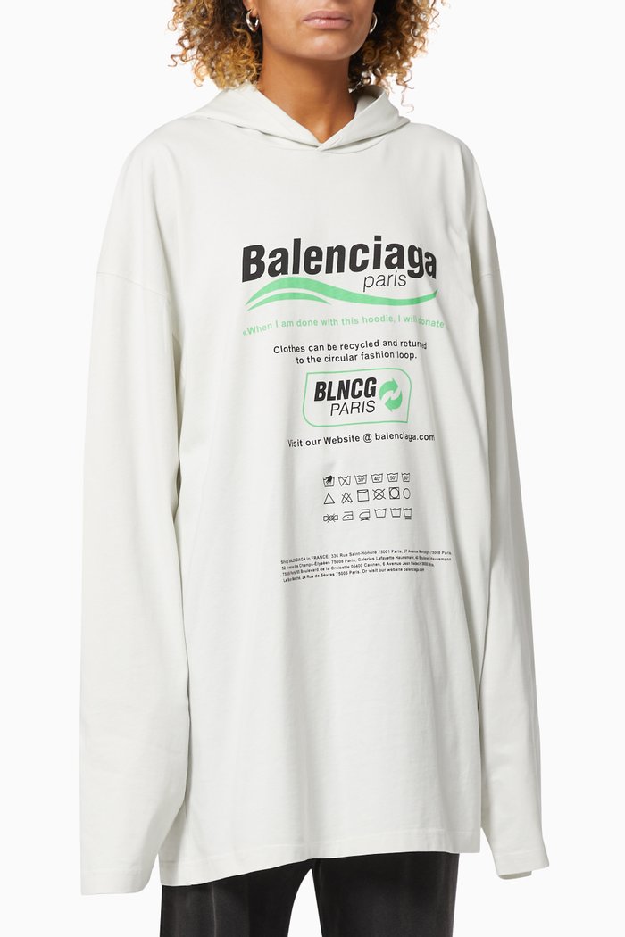 

Dry Cleaning Hooded T-shirt in Vintage Jersey, White