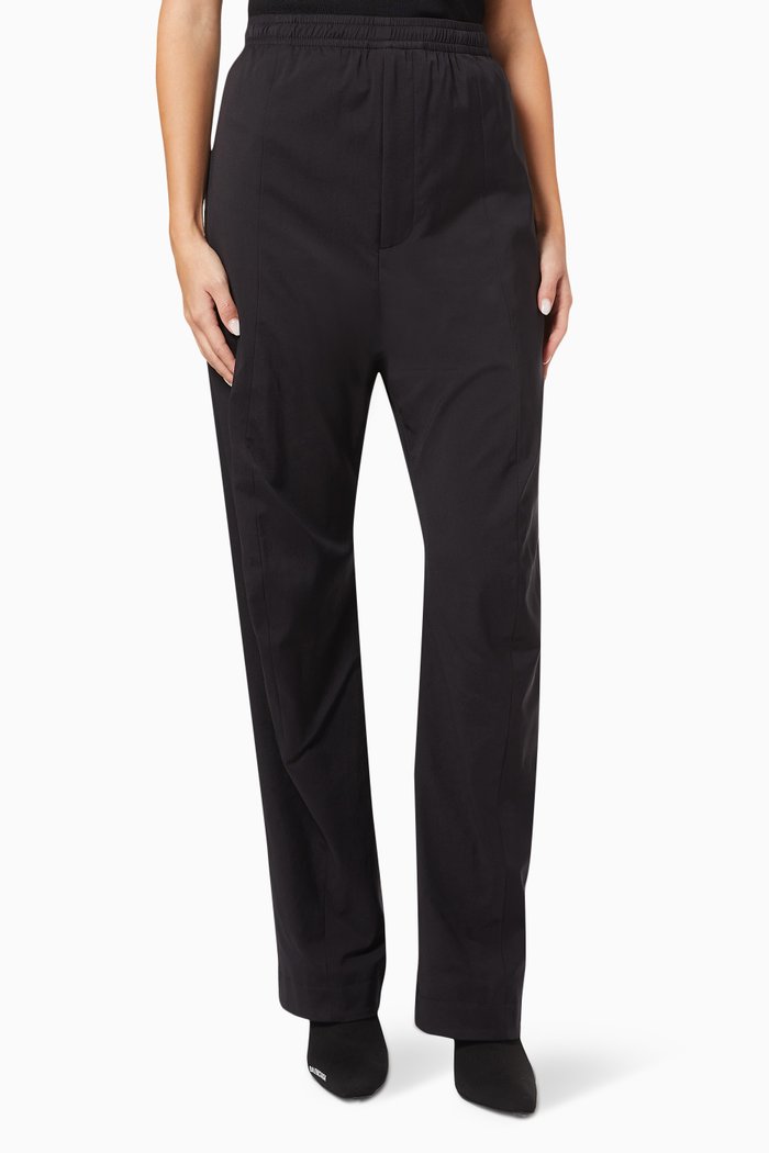 

Tailored Pants in Stretch Technical Crêpe, Black