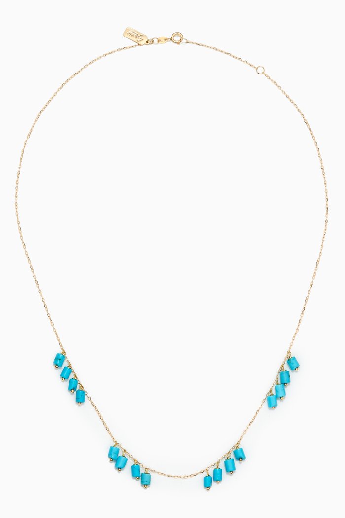 

Barmil Choker Necklace with Turquoise in 18kt Yellow Gold