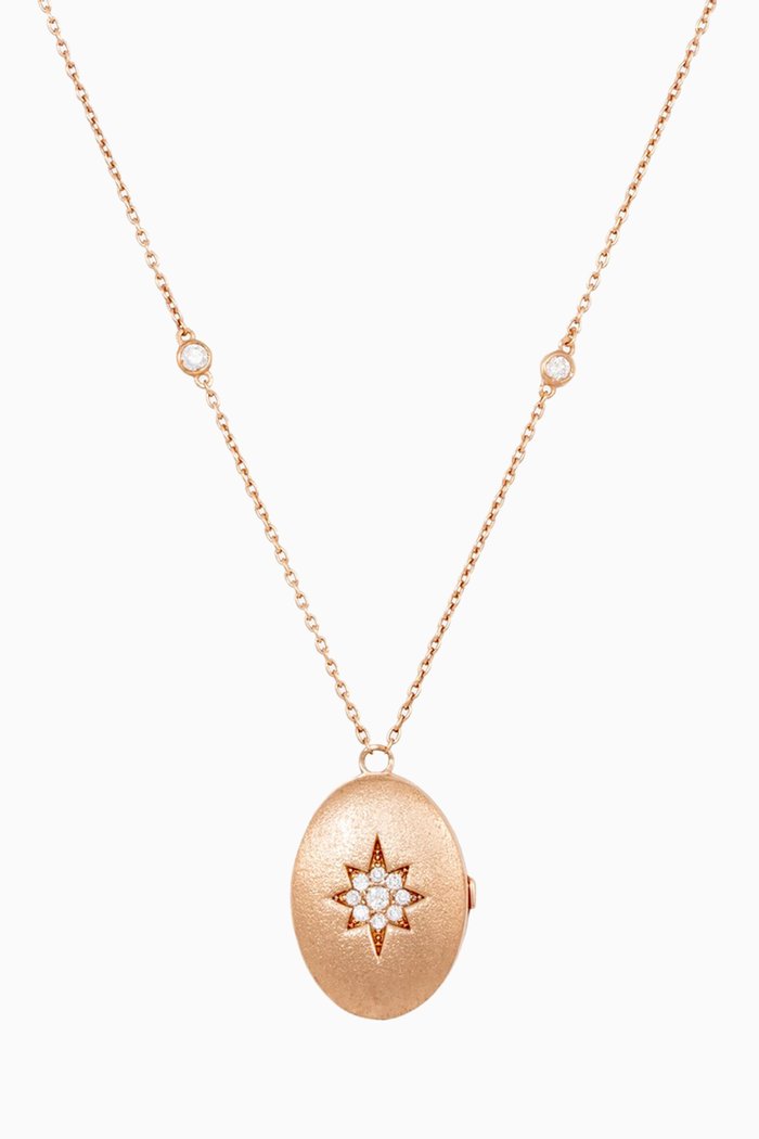 

Lock Me Inside Necklace with Diamonds in 18kt Rose Gold