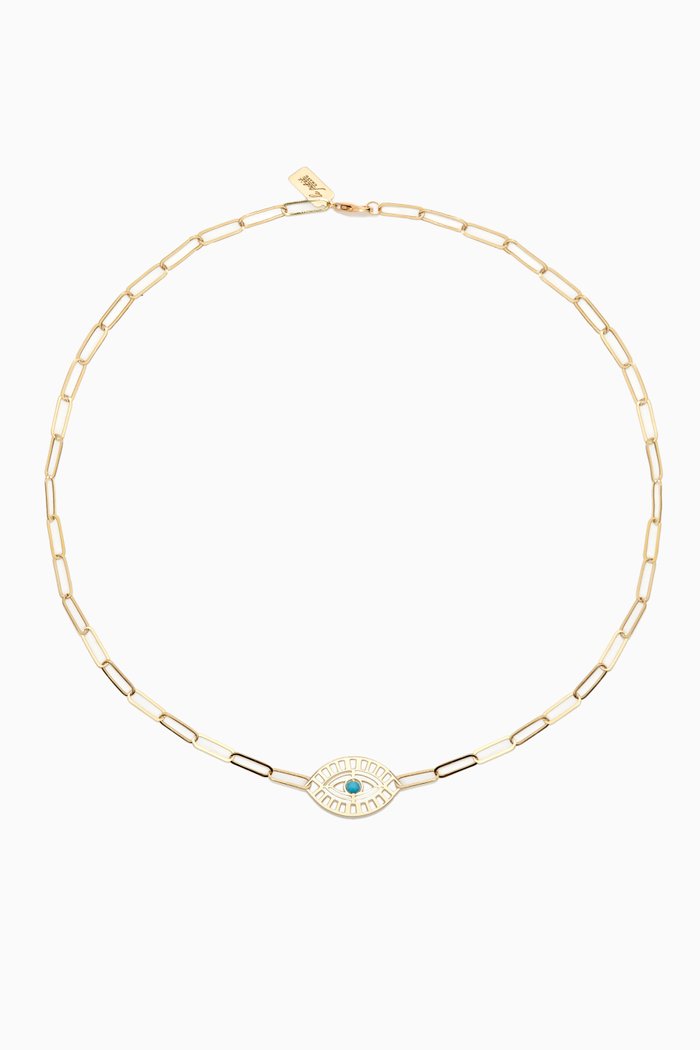 

Eye Choker with Turquoise in 18kt Yellow Gold