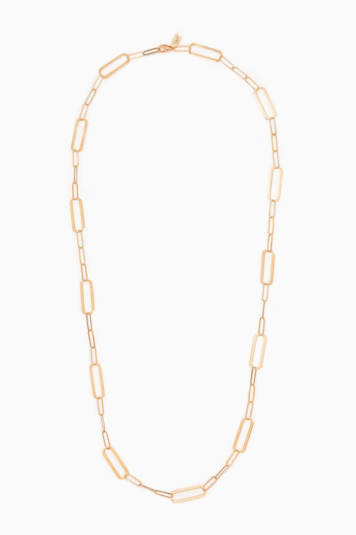 

Paper Clip Chain Necklace in 18kt Yellow Gold