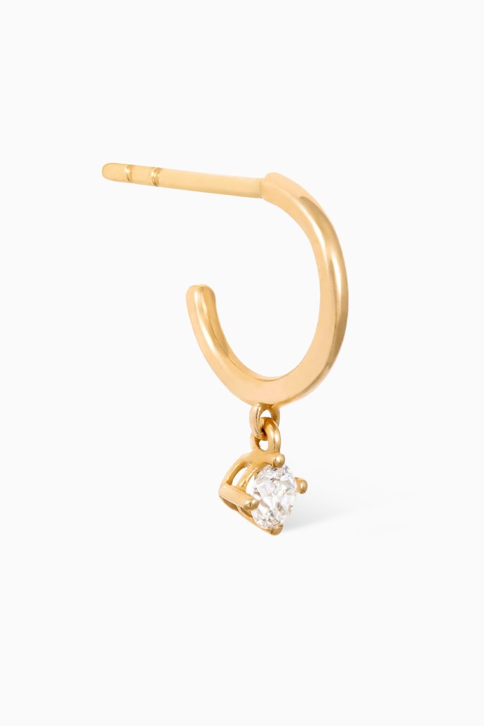 

Single Hoop Earring with Diamond in 18kt Yellow Gold, Rose gold