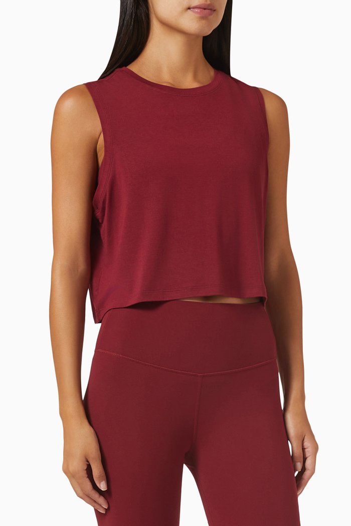

Sienna Tank Top in Jersey, Burgundy
