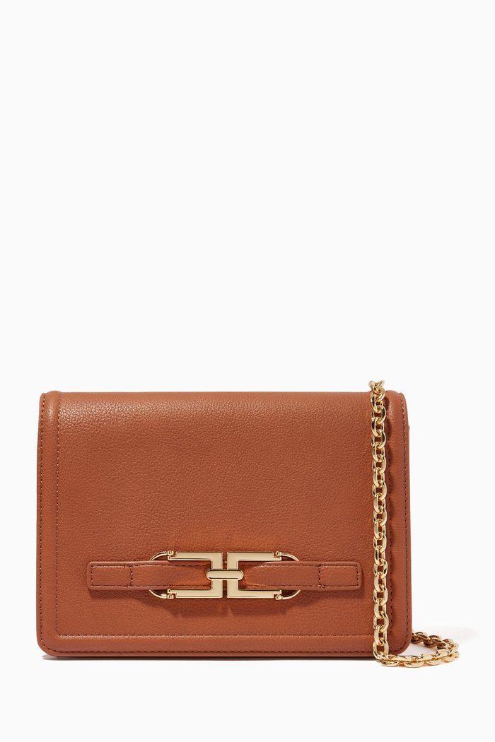 

Crossbody Bag in Faux Leather, Brown