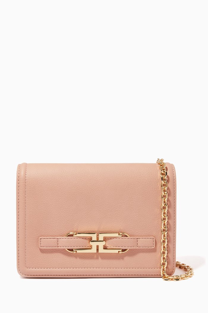 

Crossbody Bag in Faux Leather, Pink