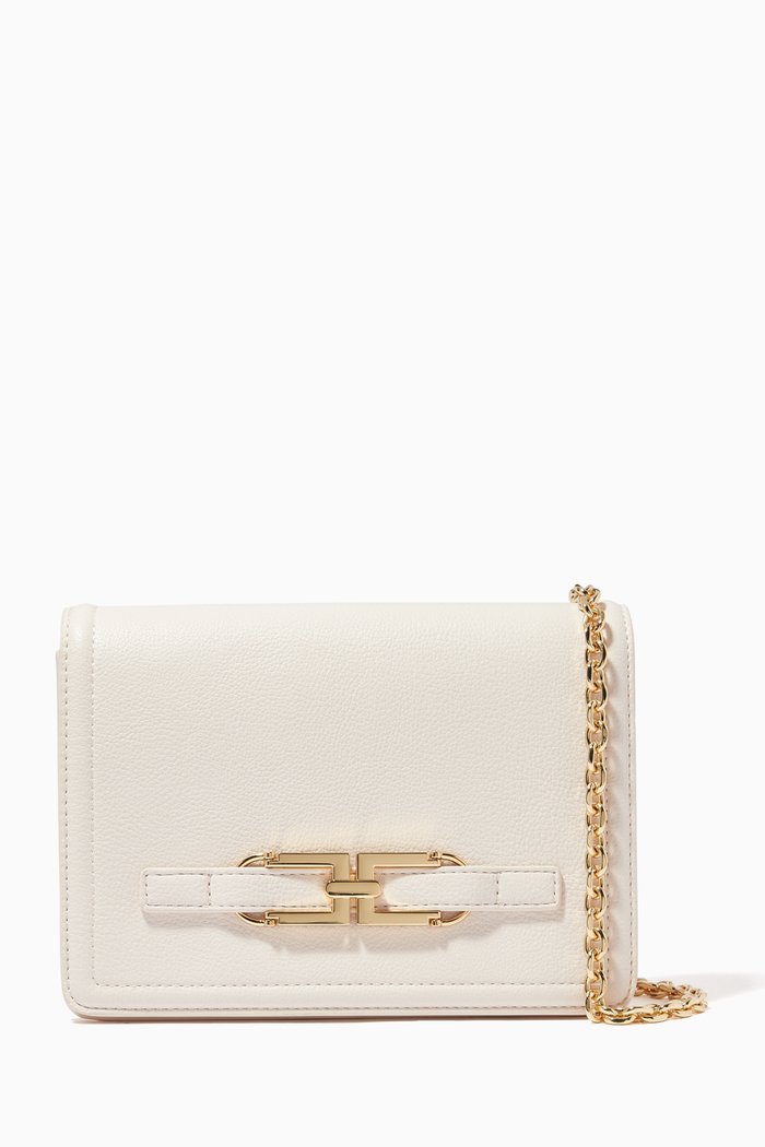 

Crossbody Bag in Faux Leather, White