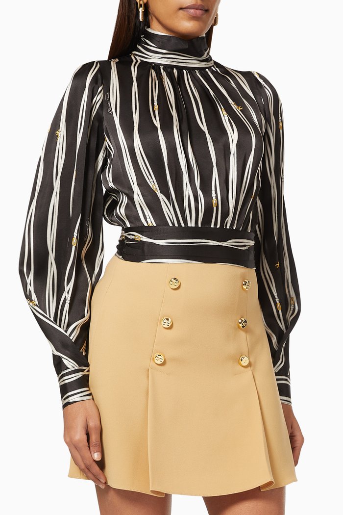 

Top in Logo Belt Satin, Black